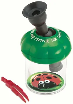 Банка для насекомых Navir «Обзор 360» с микроскопом 10x и пинцетом, матовая, изображение 1