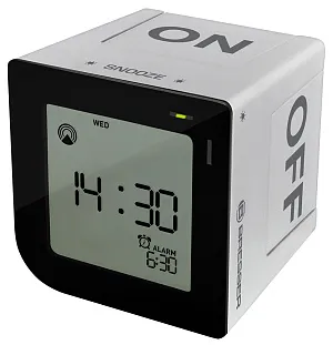 Часы настольные Bresser FlipMe Alarm Clock, серебристые, изображение 1