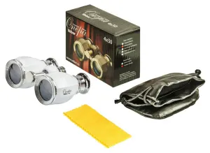 Бинокль театральный Veber Opera БГЦ 4x30, бело-серебристый, изображение 3