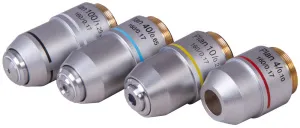 Набор планахроматических объективов Levenhuk MED 900 4x, 10x, 40xs, 100xs (масляный), изображение 2