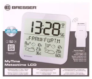 Часы настенные Bresser MyTime Meteotime LCD, изображение 7