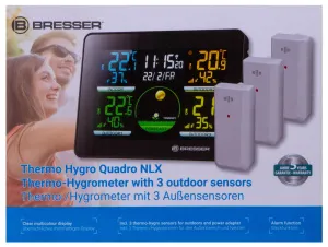 Метеостанция Bresser Thermo Hygro Quadro NLX с тремя датчиками, изображение 11